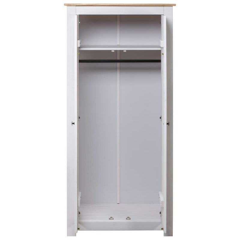 vidaXL Wardrobe White 80x50x171.5 cm Solid Pine Panama Range