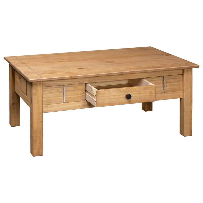 vidaXL Coffee Table 100x60x43.5 cm Solid Pine Wood Panama Range