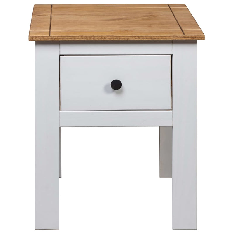 vidaXL Bedside Cabinet White 46x40x57 cm Pine Panama Range