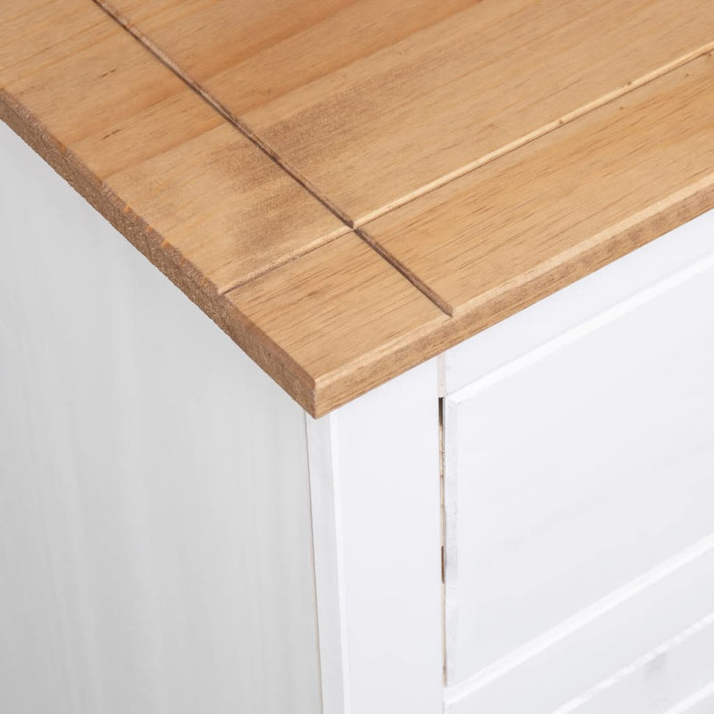 vidaXL Sideboard White 135x40x80 cm Solid Pinewood Panama Range