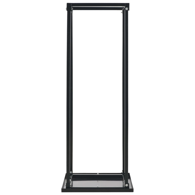 vidaXL Firewood Rack with Base Black 37x37x113 cm Steel