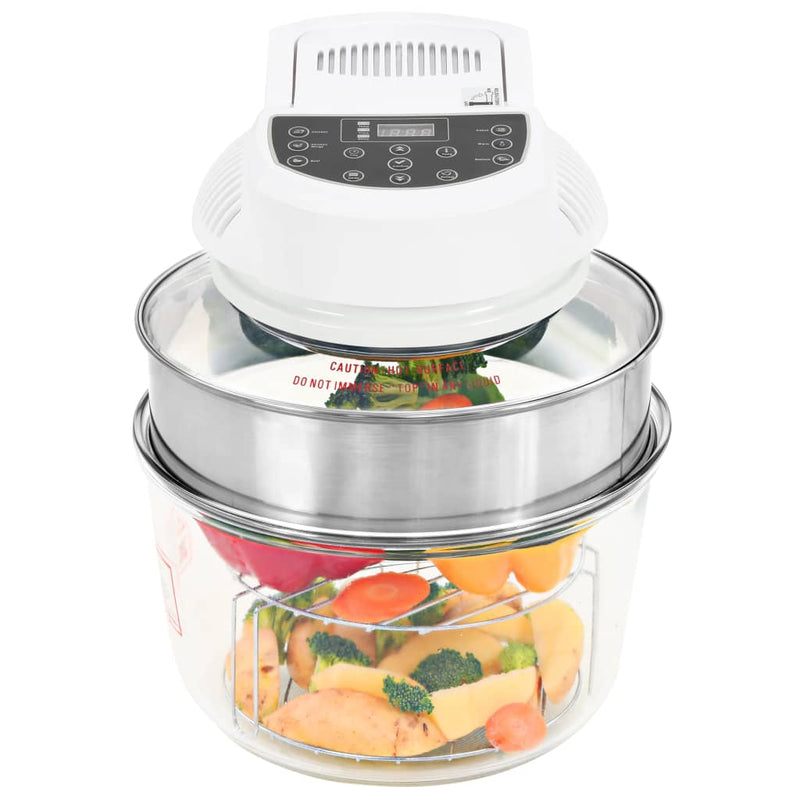 vidaXL Halogen Convection Oven with Extension Ring and Digital Timer 1400 W 17 L