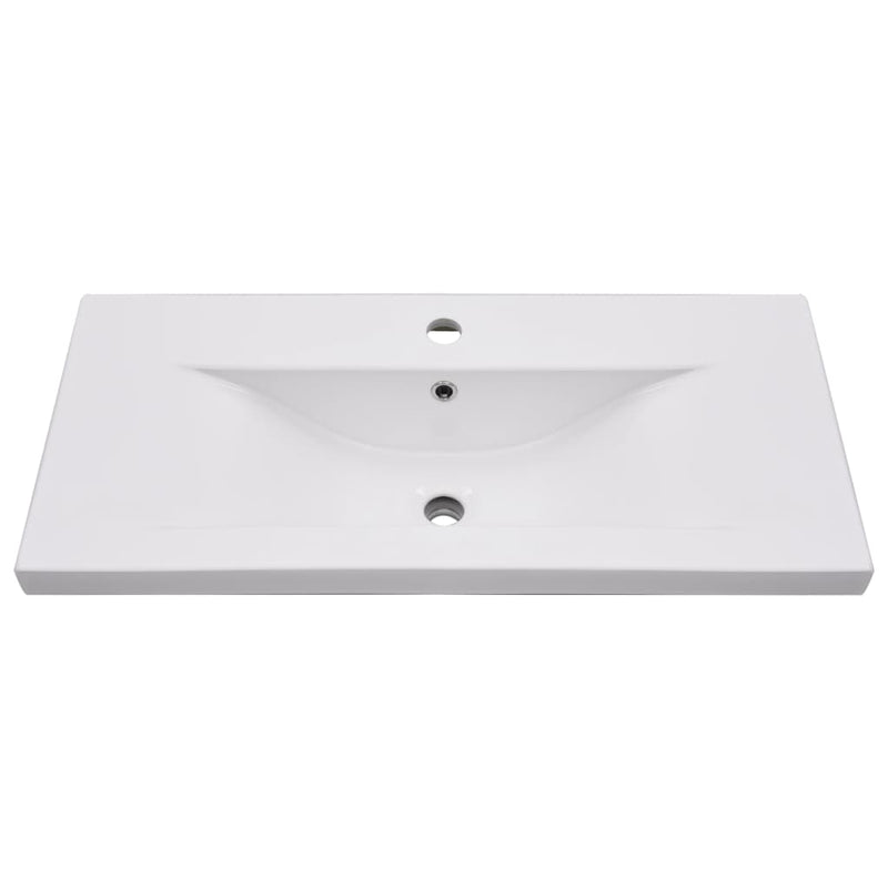 vidaXL Built-in Basin 81x39.5x18.5 cm Ceramic White