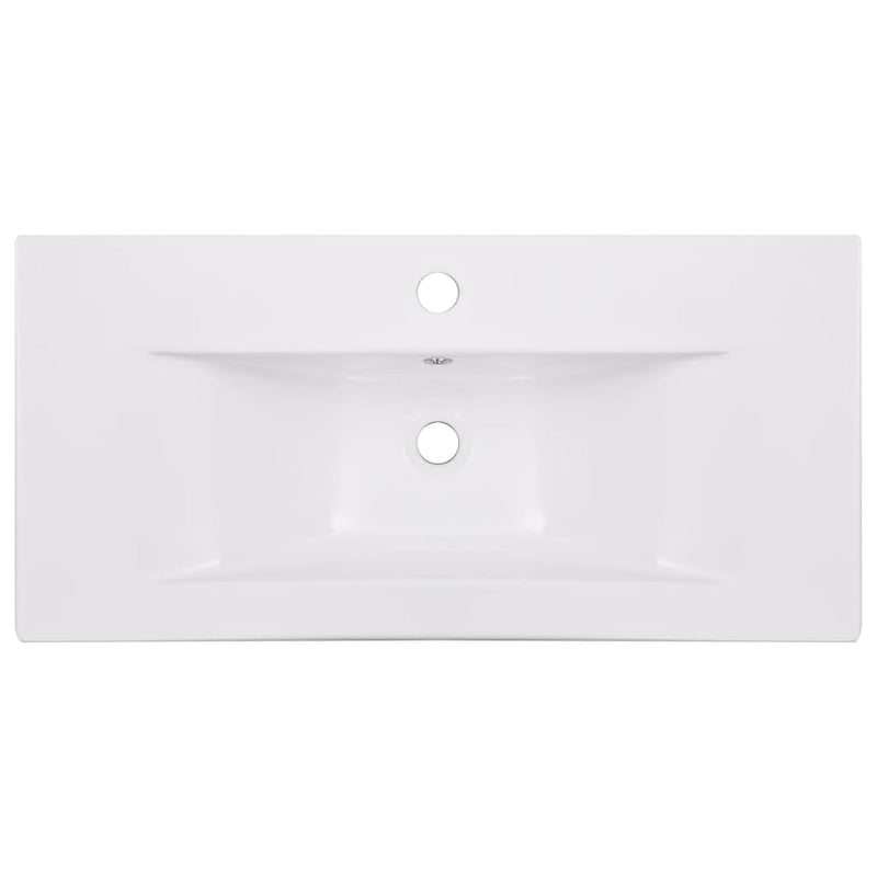 vidaXL Built-in Basin 81x39.5x18.5 cm Ceramic White