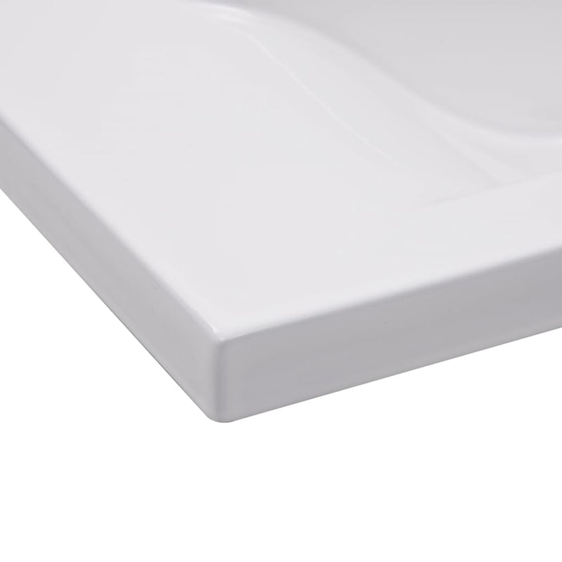 vidaXL Built-in Basin 81x39.5x18.5 cm Ceramic White