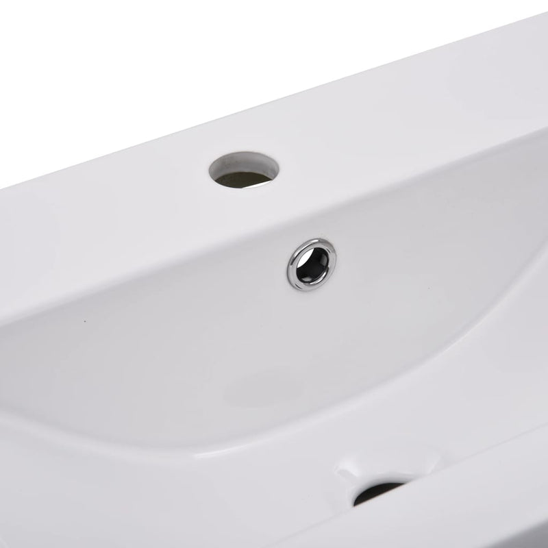 vidaXL Built-in Basin 81x39.5x18.5 cm Ceramic White