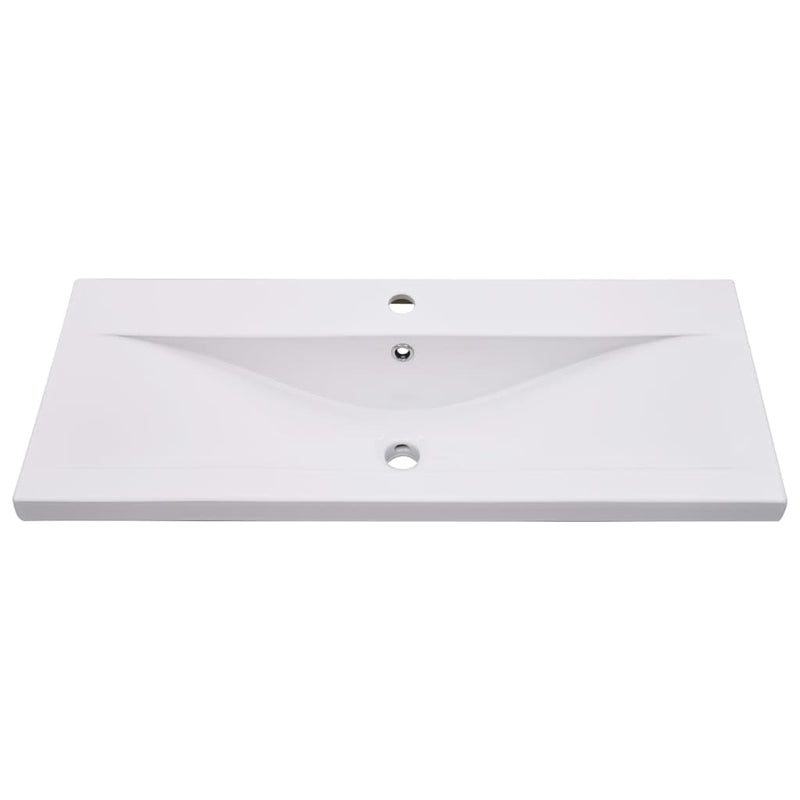 vidaXL Built-in Basin 91x39.5x18.5 cm Ceramic White
