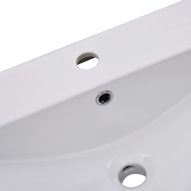 vidaXL Built-in Basin 101x39.5x18.5 cm Ceramic White
