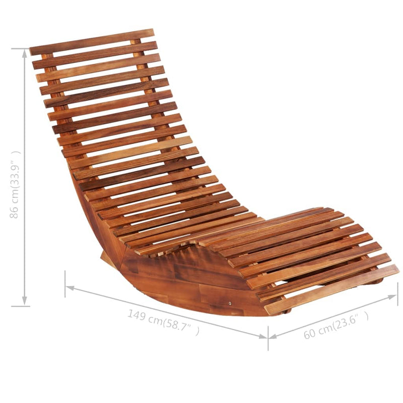 vidaXL Rocking Sun Loungers 2 pcs Solid Wood Acacia