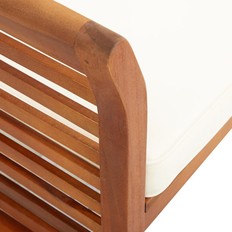 vidaXL Garden Dining Chair with Cushion Solid Acacia Wood