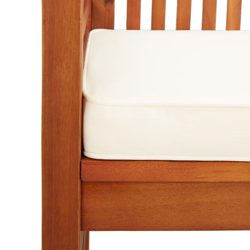 vidaXL 3-Seater Garden Bench with Cushion 150 cm Solid Acacia Wood