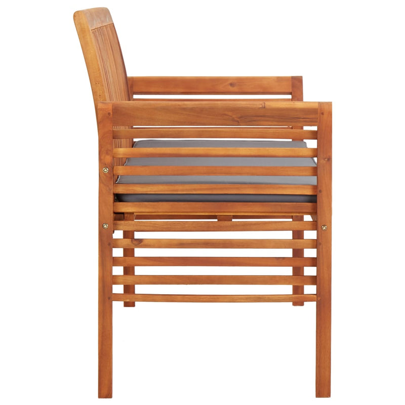 vidaXL 3-Seater Garden Bench with Cushion 150 cm Solid Acacia Wood