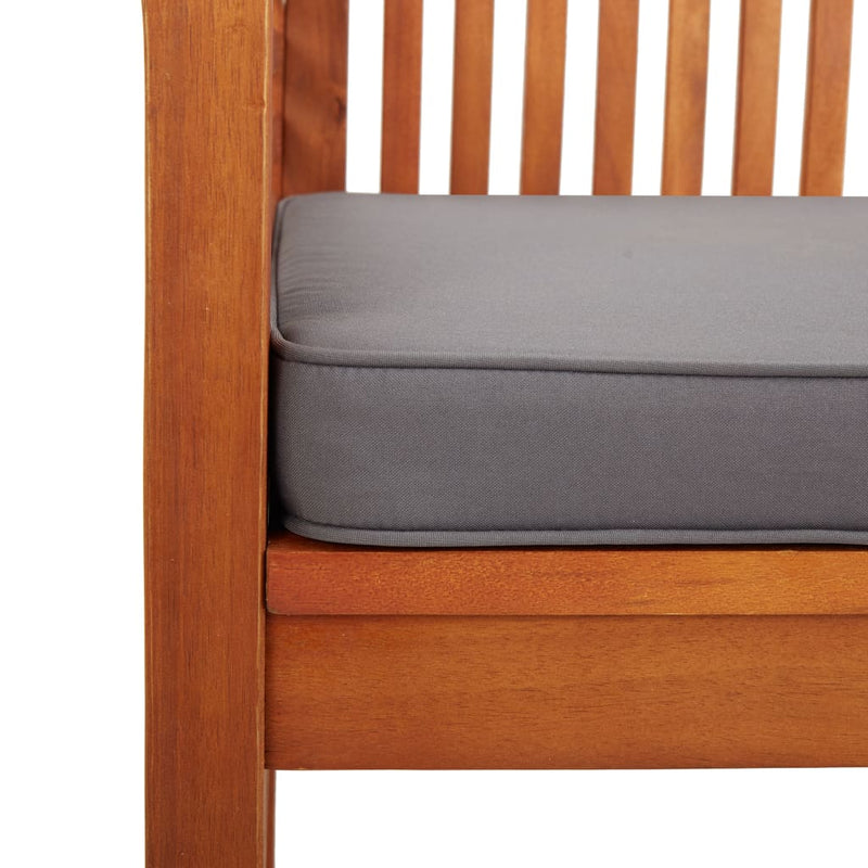 vidaXL 3-Seater Garden Bench with Cushion 150 cm Solid Acacia Wood