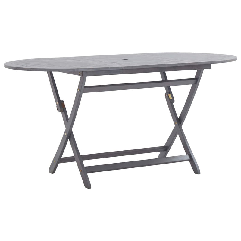 vidaXL Folding Garden Table 160x85x75 cm Solid Acacia Wood