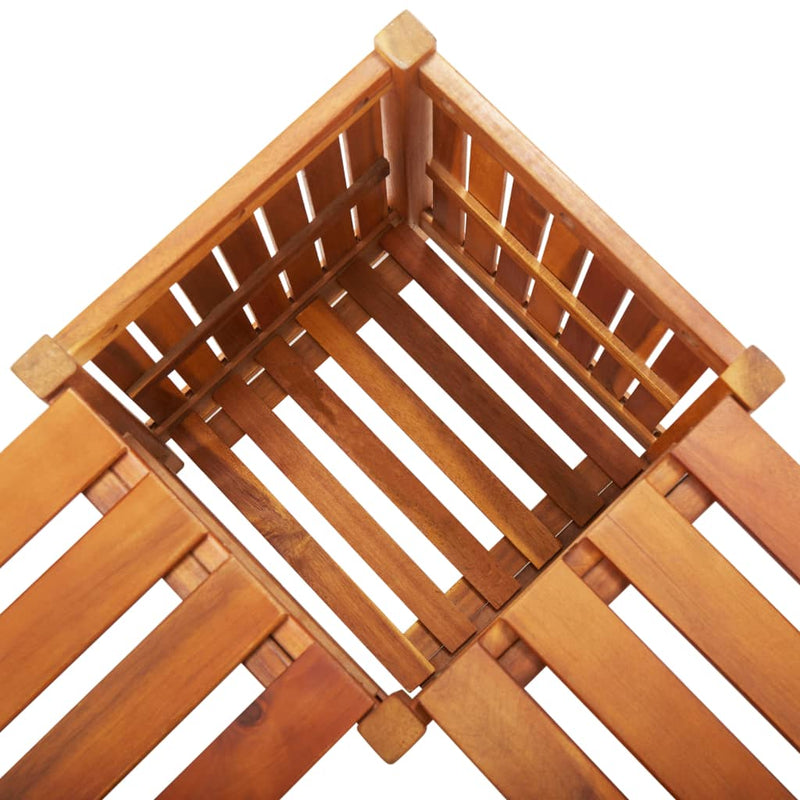 vidaXL Garden Corner Bench with Planter 117x117x40 cm Solid Acacia Wood