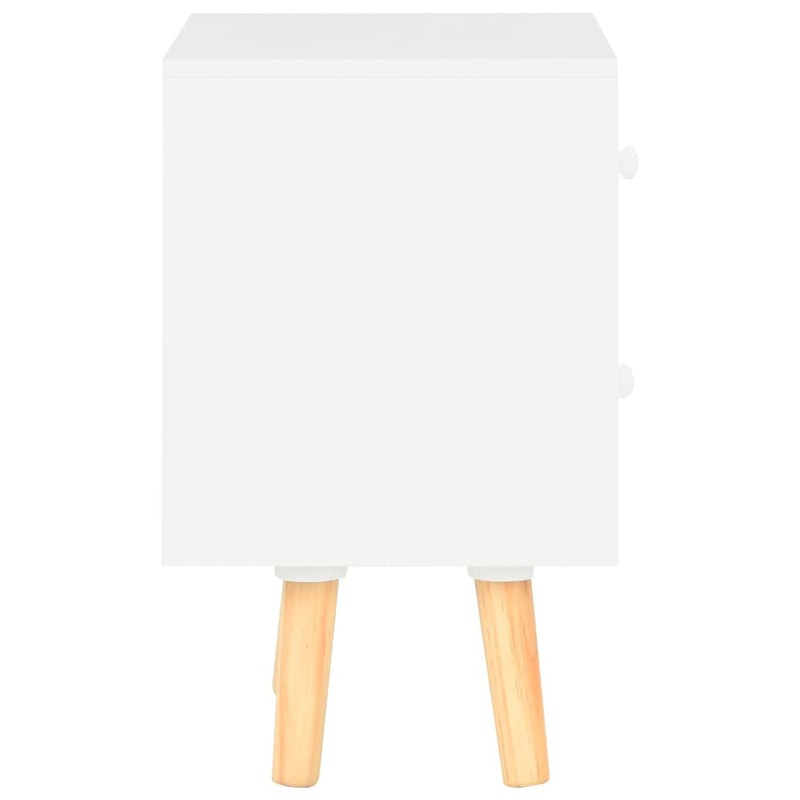vidaXL Bedside Cabinets 2 pcs White 40x30x50 cm Solid Pinewood