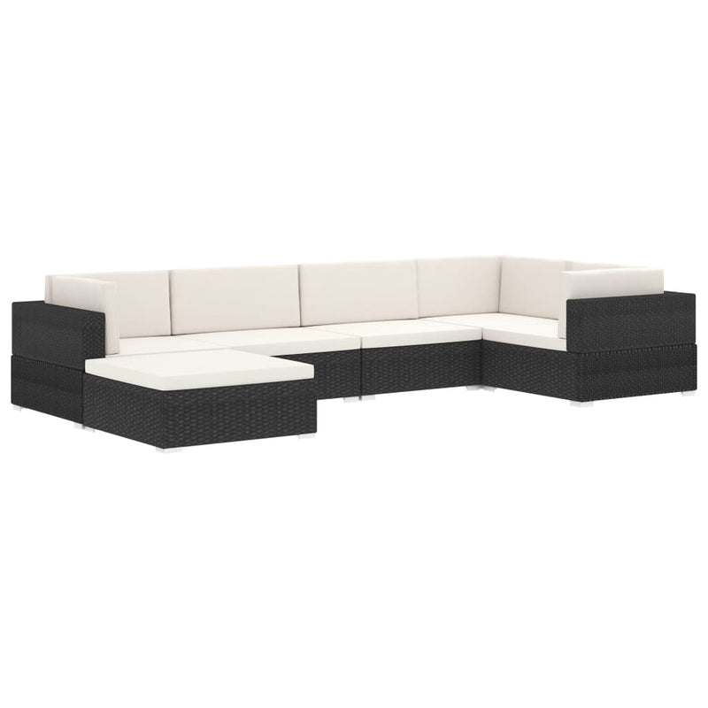 vidaXL Sectional Corner Chair 1 pc with Cushions Poly Rattan Grey