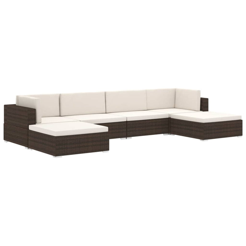vidaXL Sectional Corner Chair 1 pc with Cushions Poly Rattan Grey