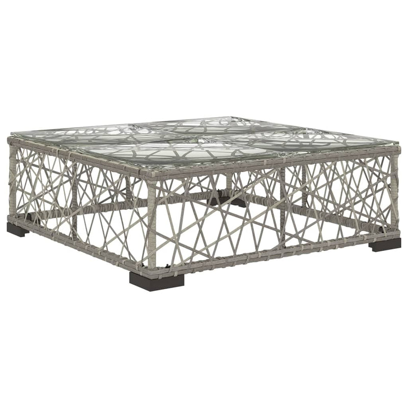 vidaXL 6 Piece Garden Lounge Set with Cushions Poly Rattan Grey