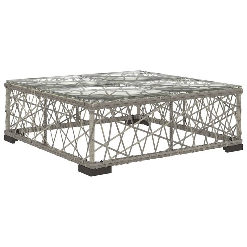 vidaXL 6 Piece Garden Lounge Set with Cushions Poly Rattan Grey