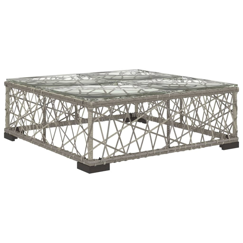 6 Piece Garden Lounge Set with Cushions Poly Rattan Grey