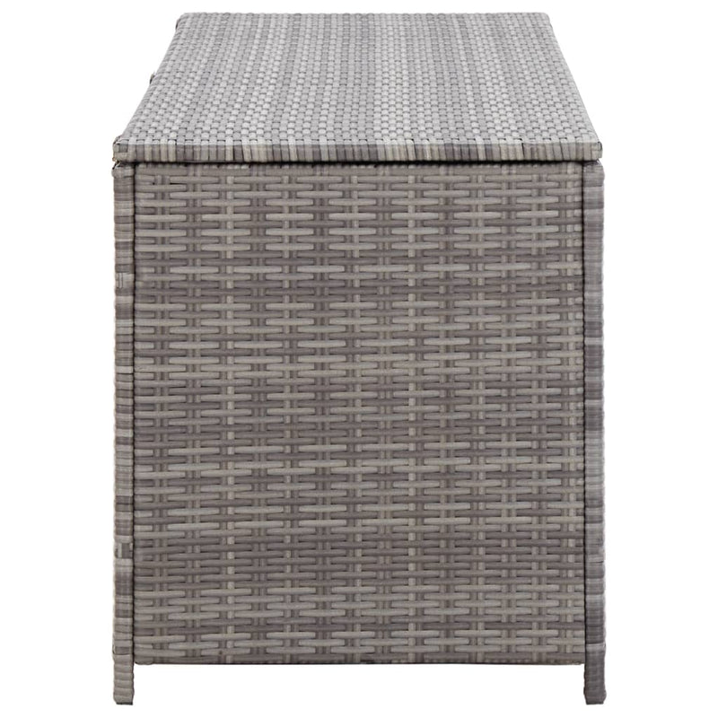 vidaXL Garden Storage Box Grey 120x50x60 cm Poly Rattan