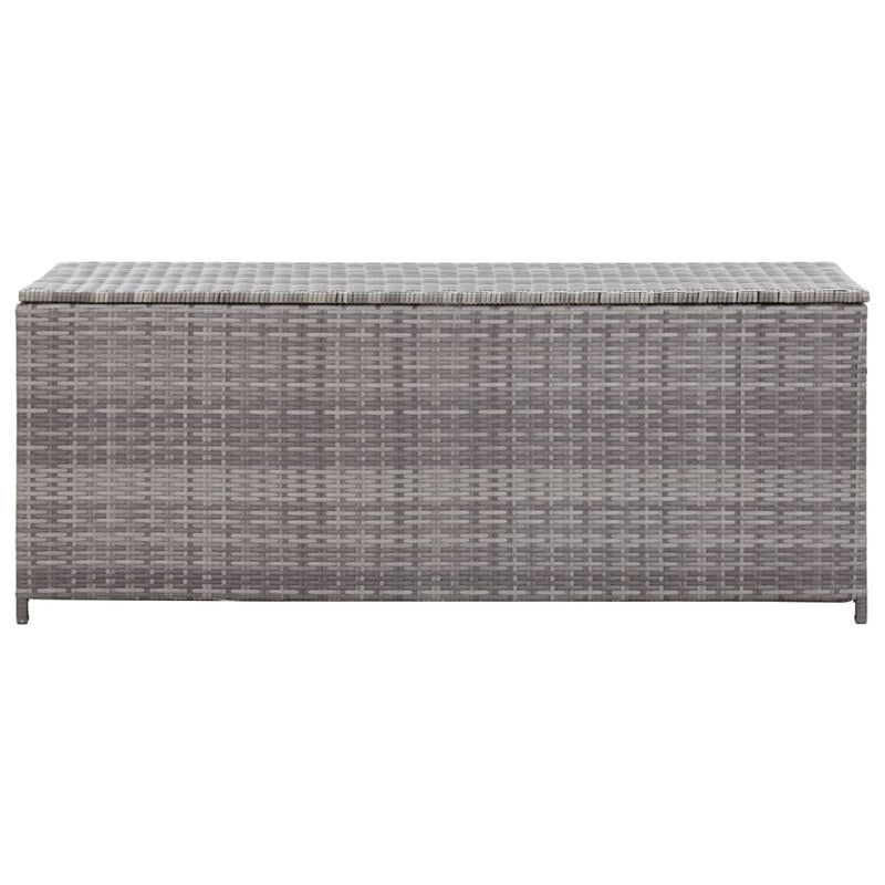 vidaXL Garden Storage Box Grey 150x50x60 cm Poly Rattan