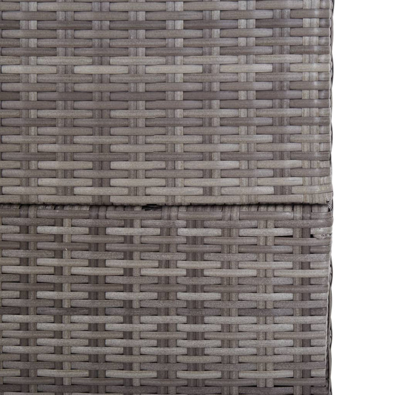 vidaXL Garden Storage Box Grey 150x100x100 cm Poly Rattan