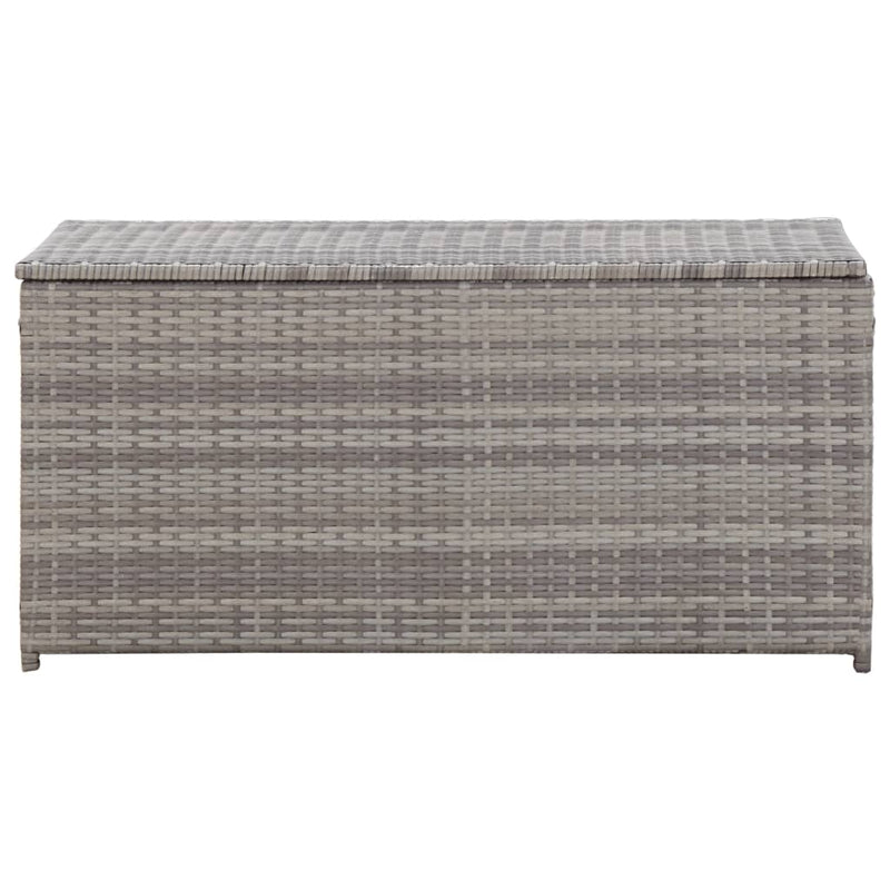 vidaXL Garden Storage Box Poly Rattan 100x50x50 cm Grey