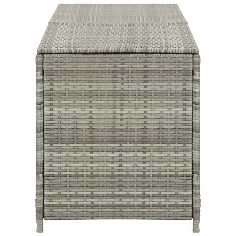 vidaXL Garden Storage Box Poly Rattan 200x50x60 cm Grey