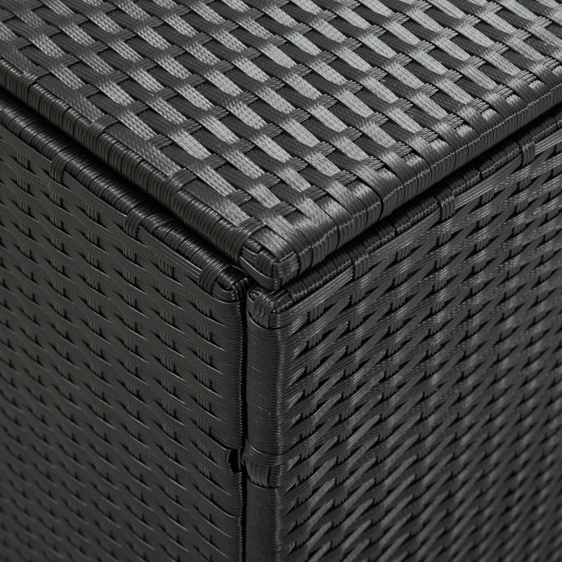 vidaXL Garden Storage Box Poly Rattan 180x90x70 cm Black