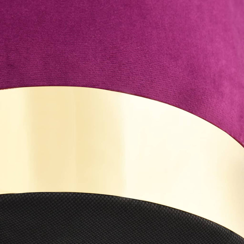 vidaXL Stool Purple and Gold Velvet 28 x 36 cm