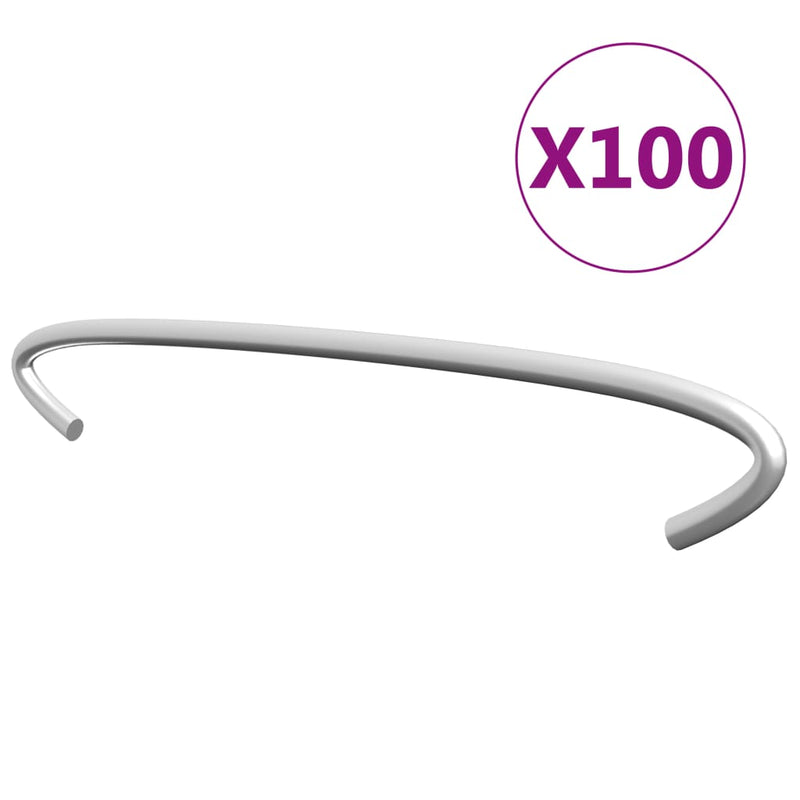 vidaXL Gabion Hooks 100 pcs Galvanised Steel 15 cm