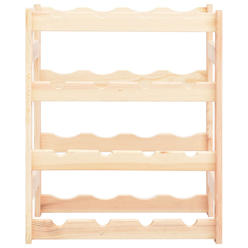 vidaXL Wine Rack for 16 Bottles Solid Wood Pine
