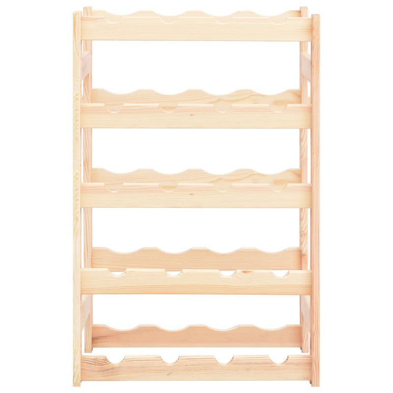 vidaXL Wine Rack for 20 Bottles Solid Wood Pine