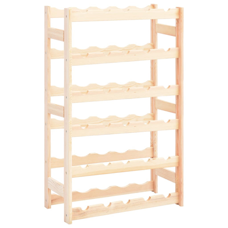 vidaXL Wine Rack for 30 Bottles Solid Wood Pine