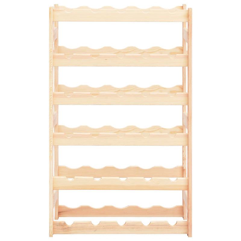 vidaXL Wine Rack for 30 Bottles Solid Wood Pine