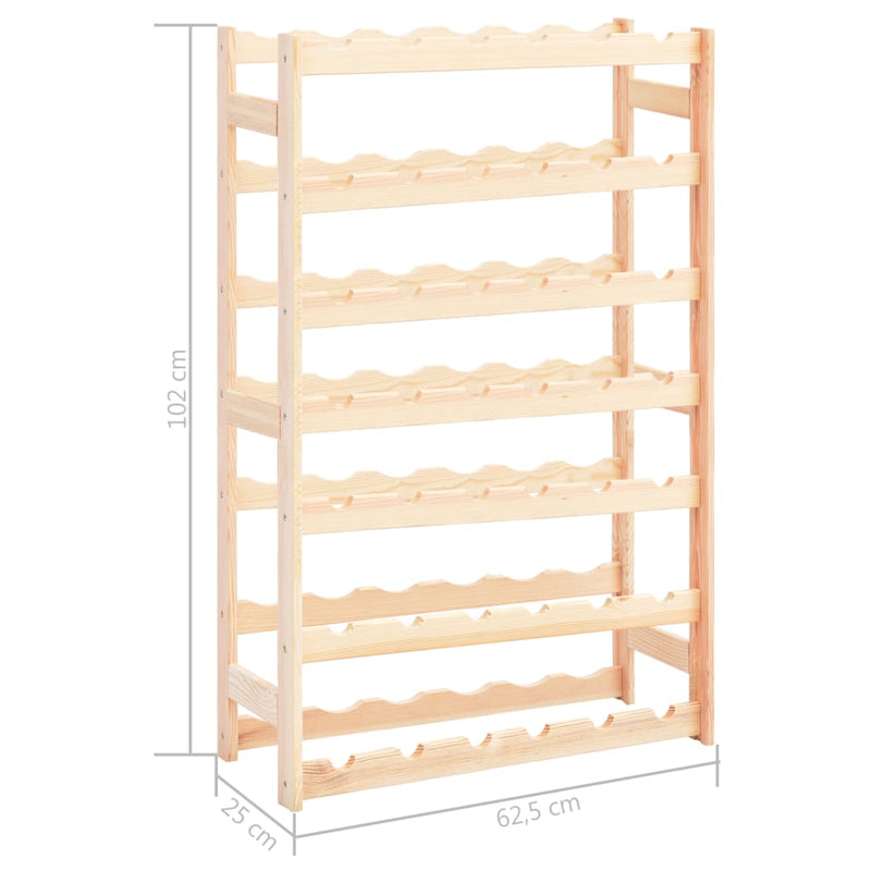 vidaXL Wine Rack for 42 Bottles Solid Wood Pine