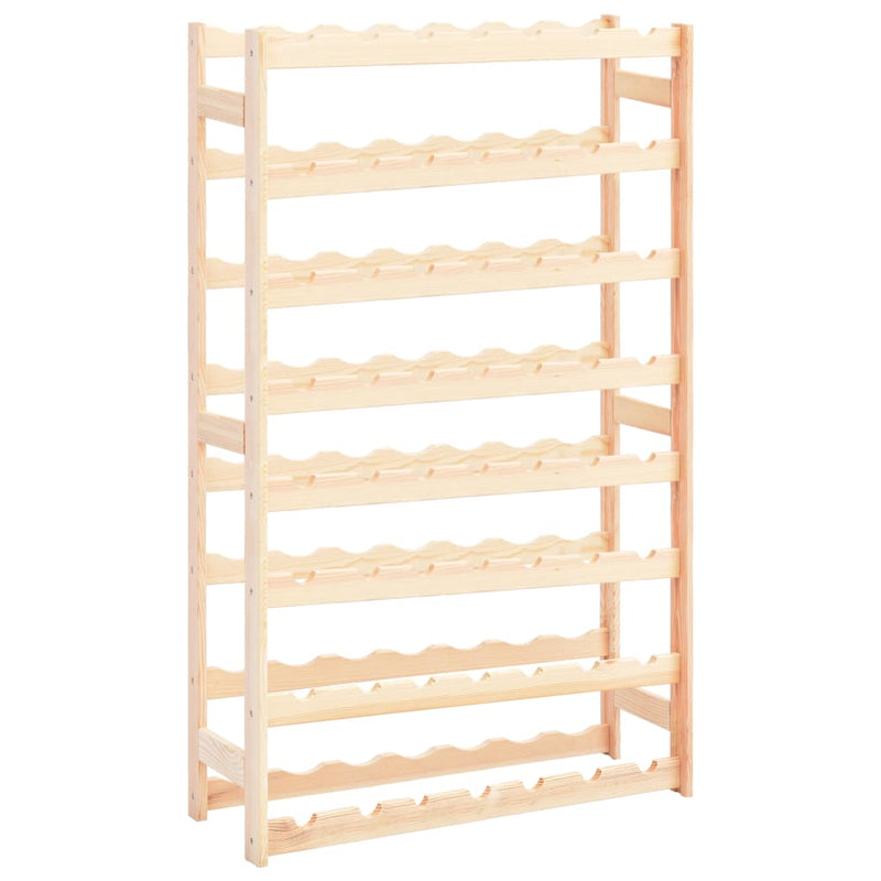 vidaXL Wine Rack for 56 Bottles Solid Wood Pine