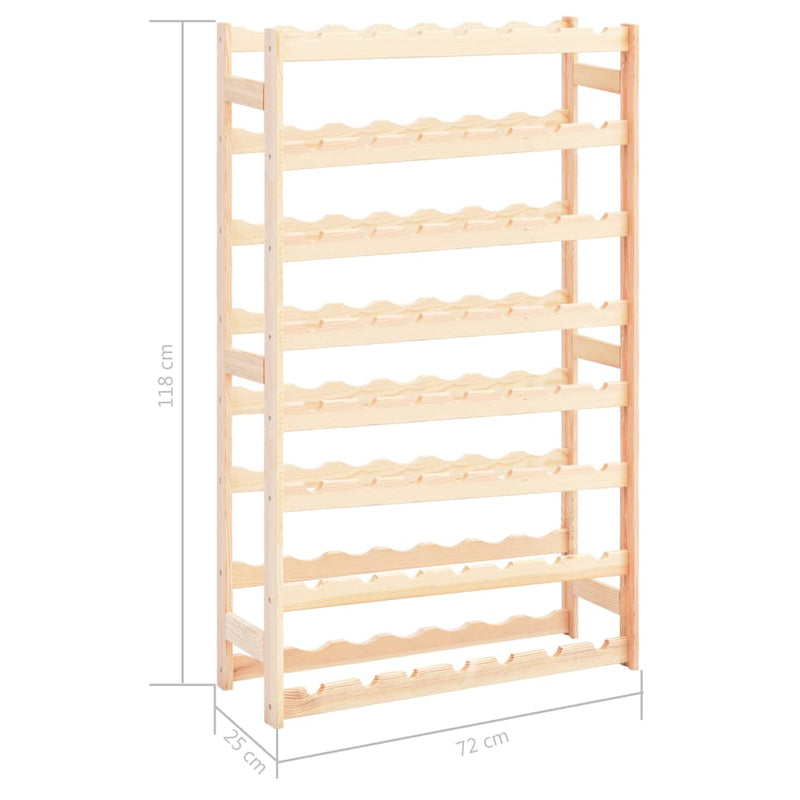 vidaXL Wine Rack for 56 Bottles Solid Wood Pine