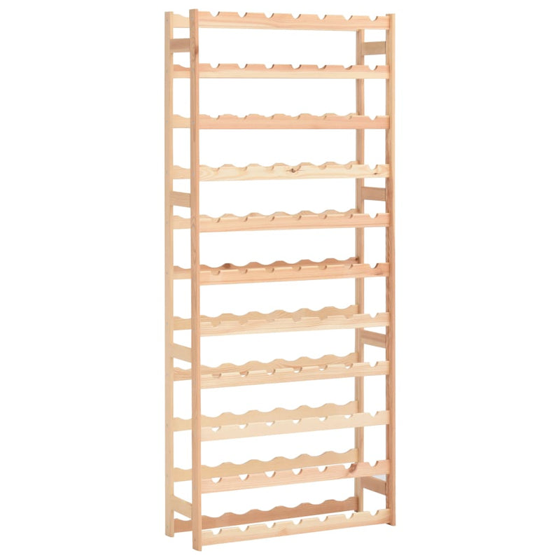 vidaXL Wine Rack for 77 Bottles Solid Wood Pine