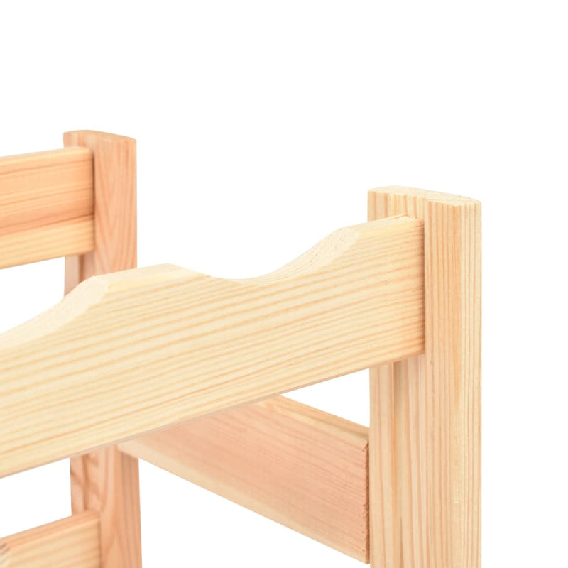 vidaXL Wine Rack for 77 Bottles Solid Wood Pine