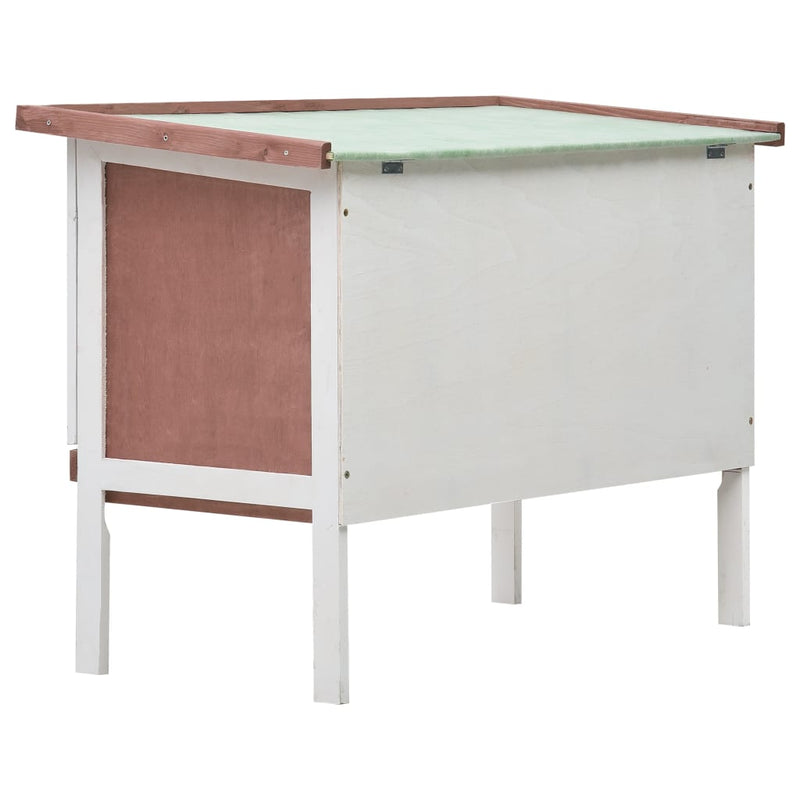 vidaXL Outdoor Rabbit Hutch 1 Layer Brown Wood