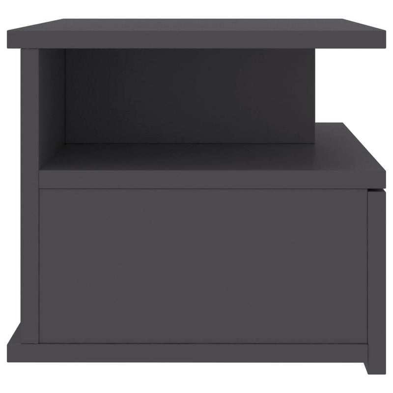 vidaXL Floating Nightstands 2 pcs Grey 40x31x27 cm Engineered Wood