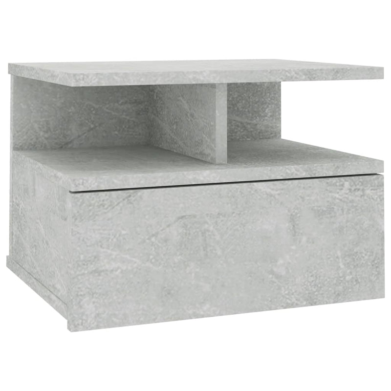 vidaXL Floating Nightstand Concrete Grey 40x31x27 cm Engineered Wood