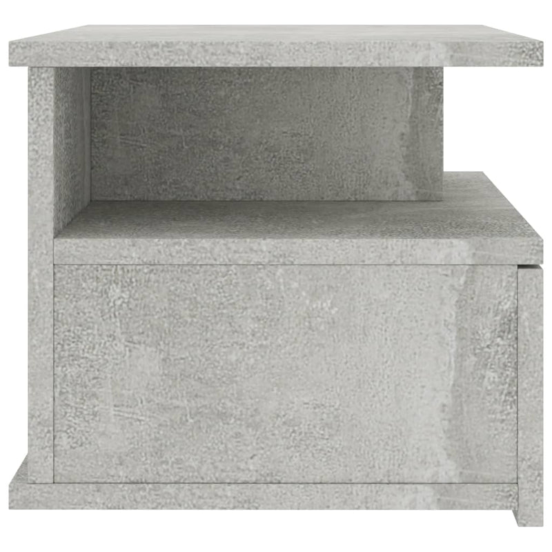 vidaXL Floating Nightstand Concrete Grey 40x31x27 cm Engineered Wood