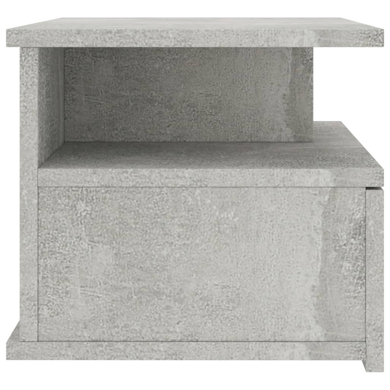 vidaXL Floating Nightstands 2 pcs Concrete Grey 40x31x27 cm Engineered Wood
