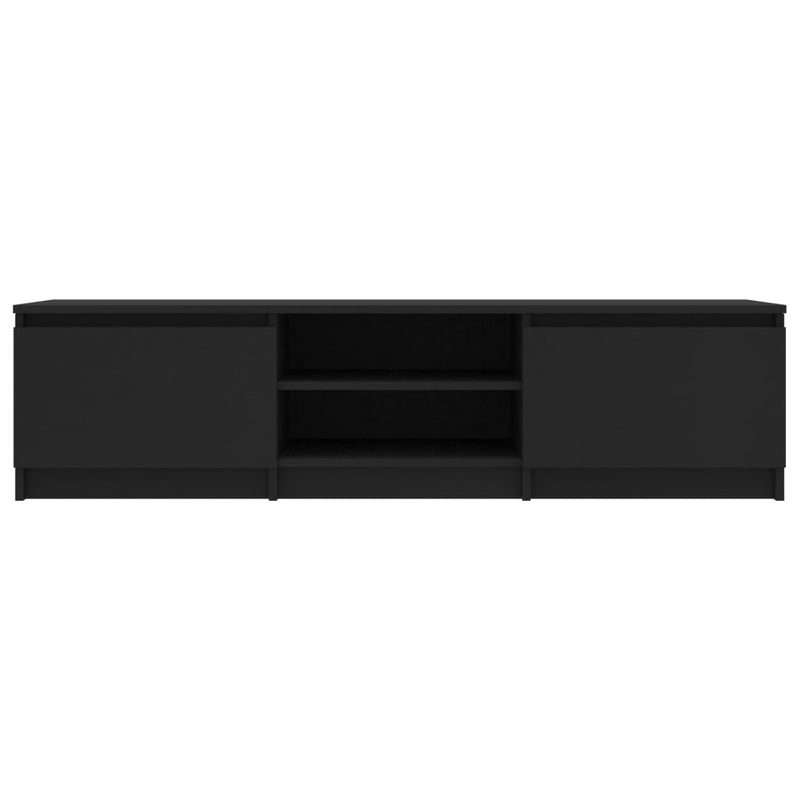 vidaXL TV Cabinet Black 140x40x35.5 cm Engineered Wood