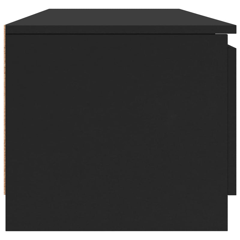 vidaXL TV Cabinet Black 140x40x35.5 cm Engineered Wood