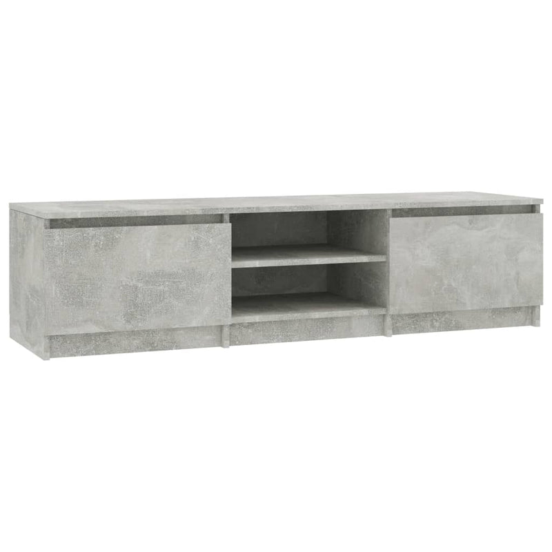 vidaXL TV Cabinet Concrete Grey 140x40x35.5 cm Engineered Wood